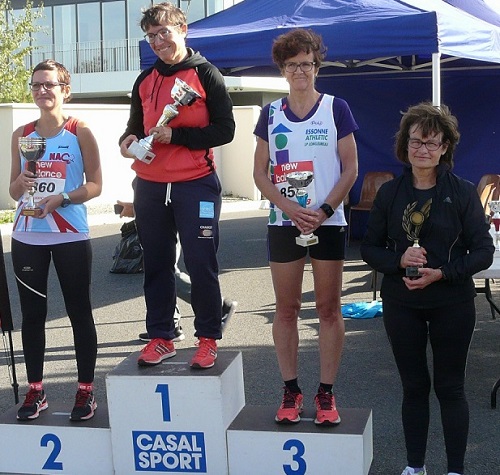 Podium 10 km route marche athletique lisses 1